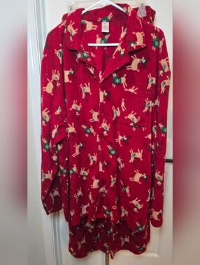 Mens Gymboree Fleece Pajama 2 Piece Set Christmas Reindeer 2XL 2X